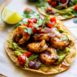 Shrimp Tostada with Guacamole