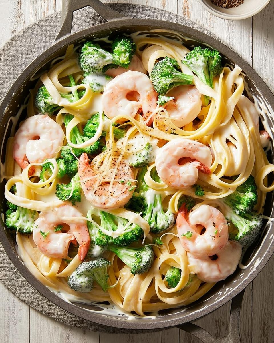 Shrimp and Broccoli Alfredo