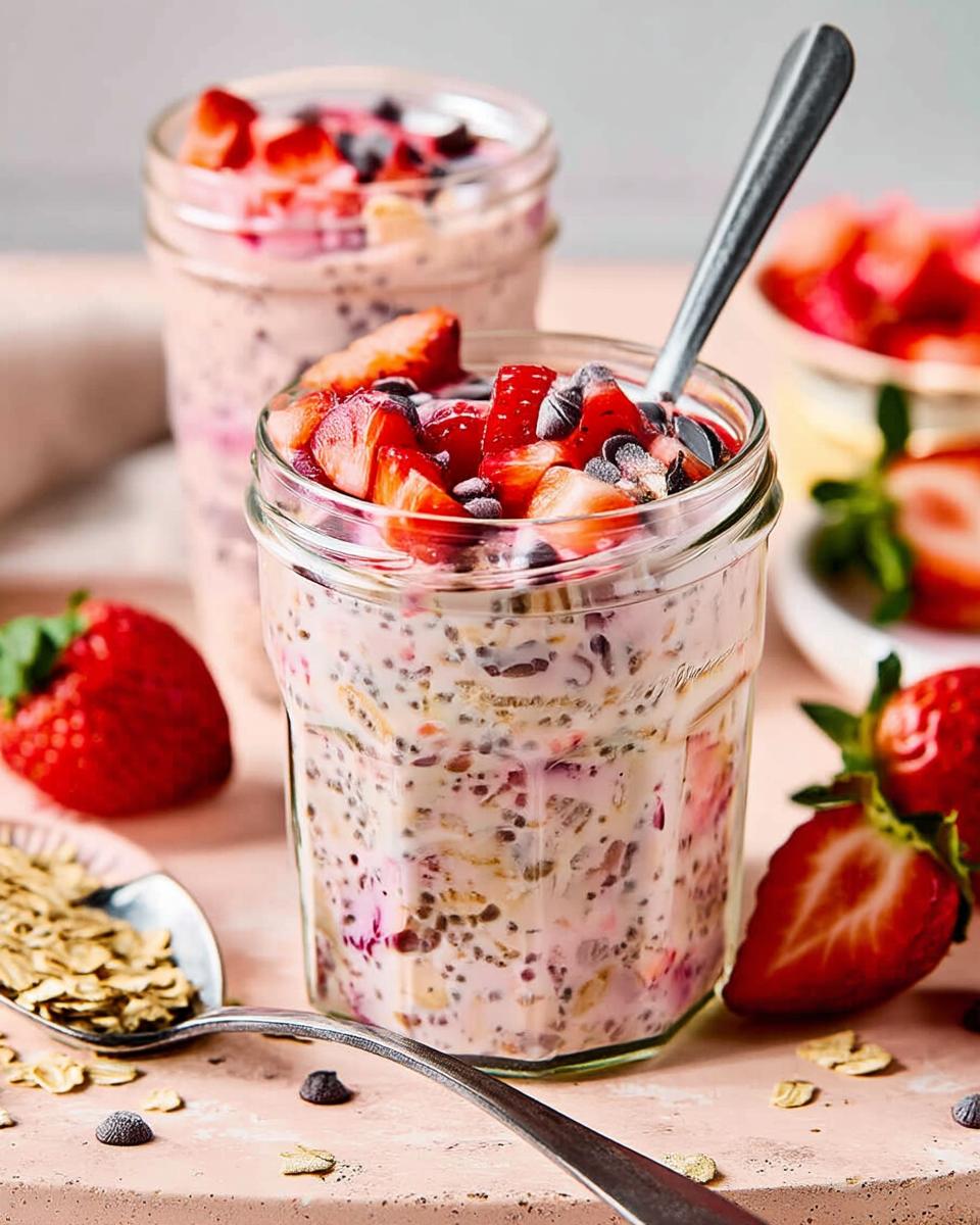 chocolate-covered-strawberry-overnight-oats