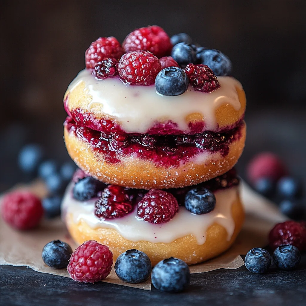 Baked Blueberry Donuts
