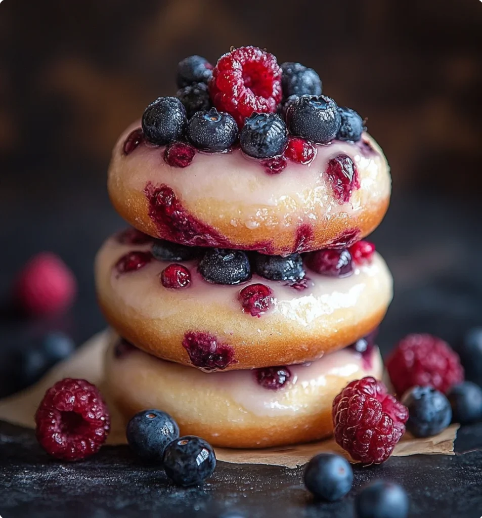 Baked Blueberry Donuts