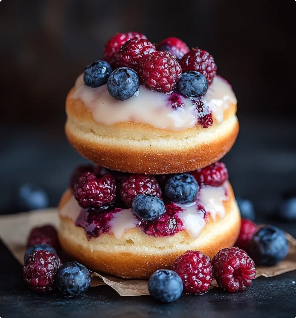 Baked Blueberry Donuts