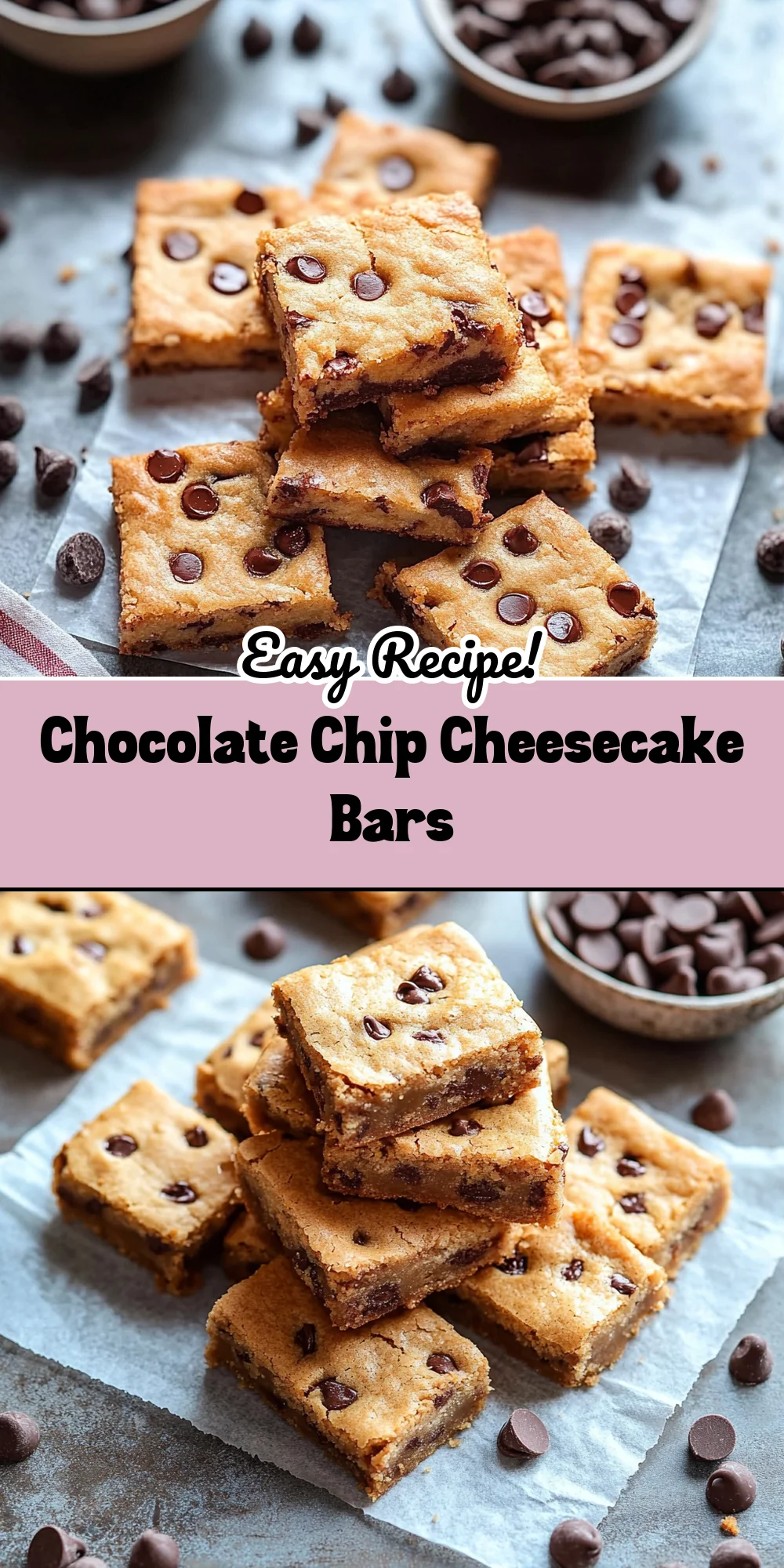 Chocolate Chip Cheesecake Bars