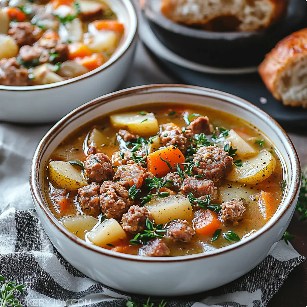 Creamy Ground Turkey Soup