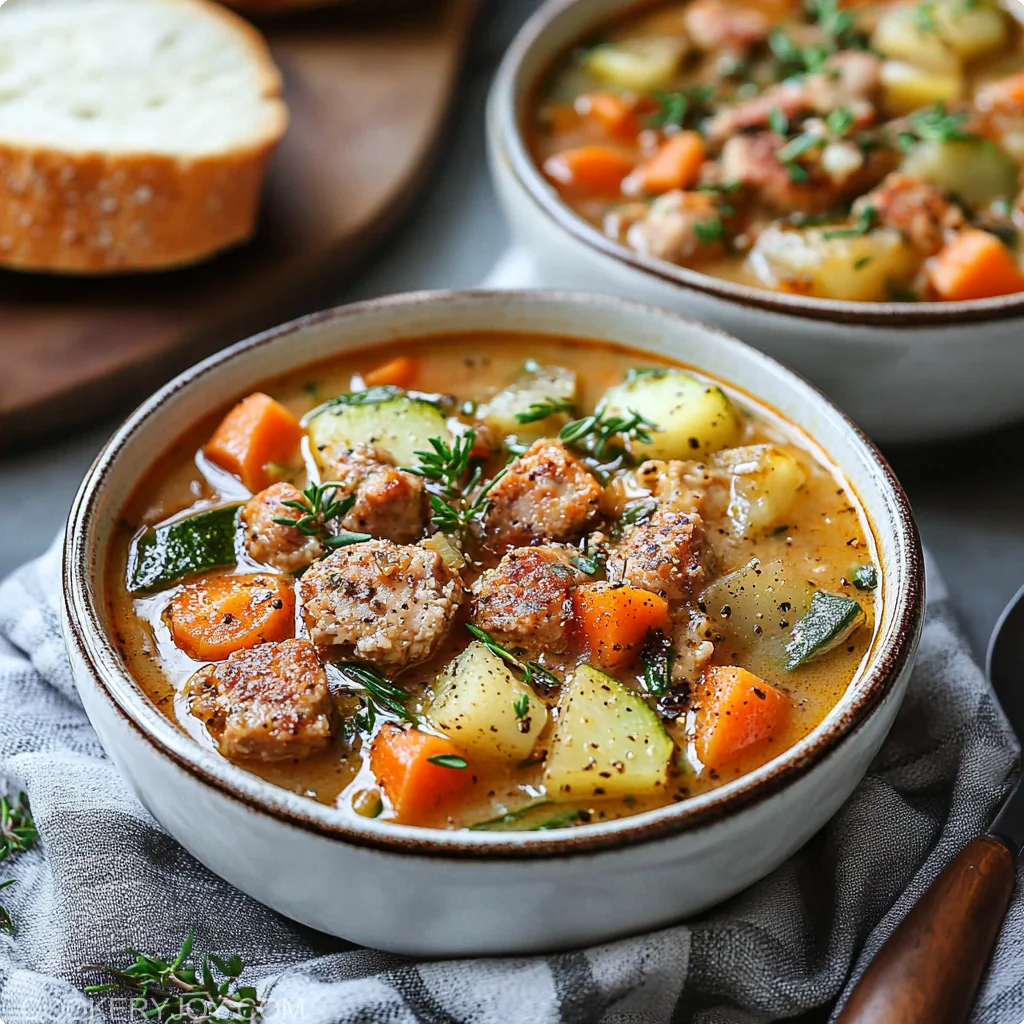 Creamy Ground Turkey Soup