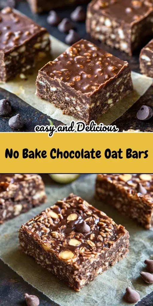 No Bake Chocolate Oat Bars