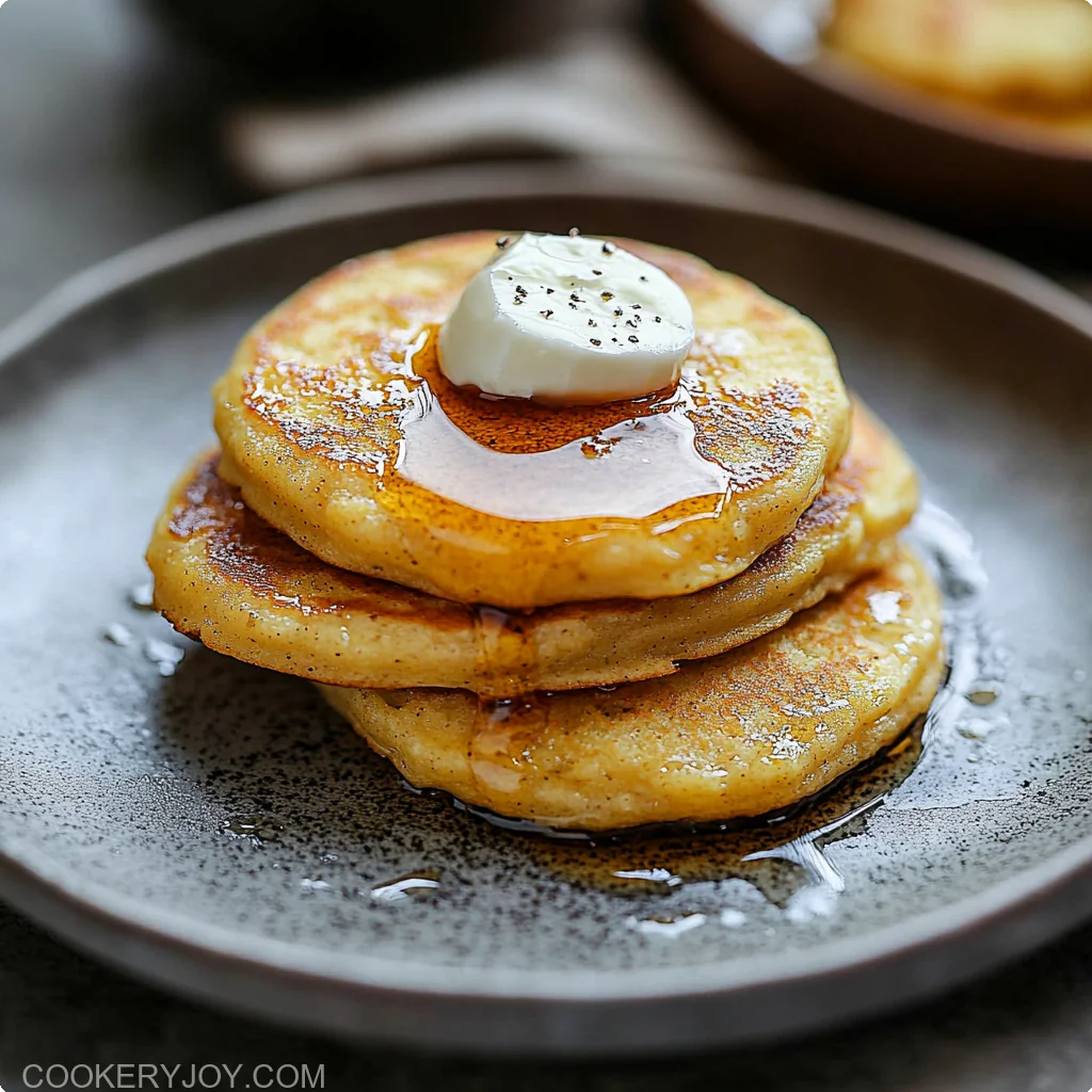 Pumpkin Pancakes with Cinnamon Syrup