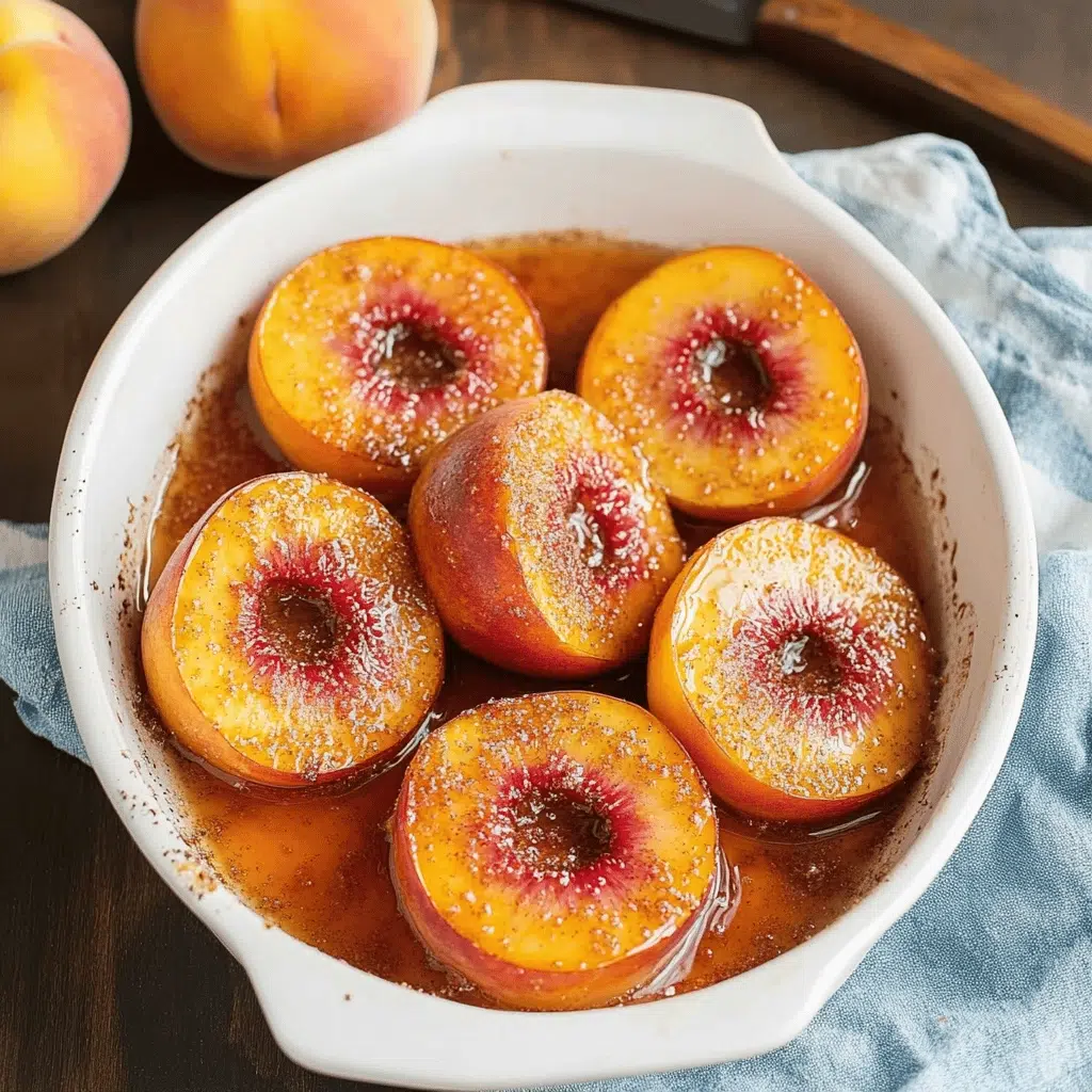 Baked Peaches with Brown Sugar and Cinnamon
