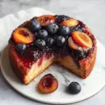 Blueberry Nectarine Upside-Down Cake