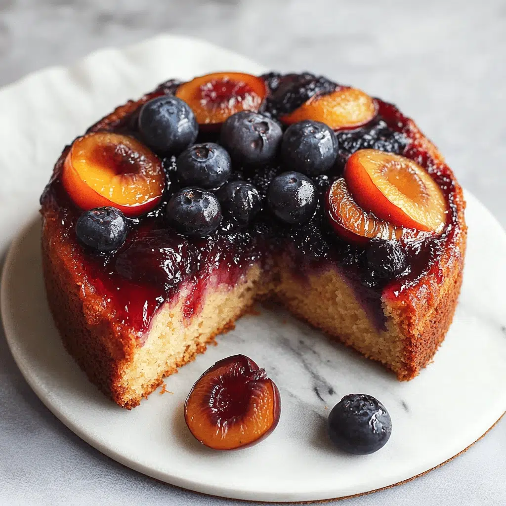 Blueberry Nectarine Upside-Down Cake