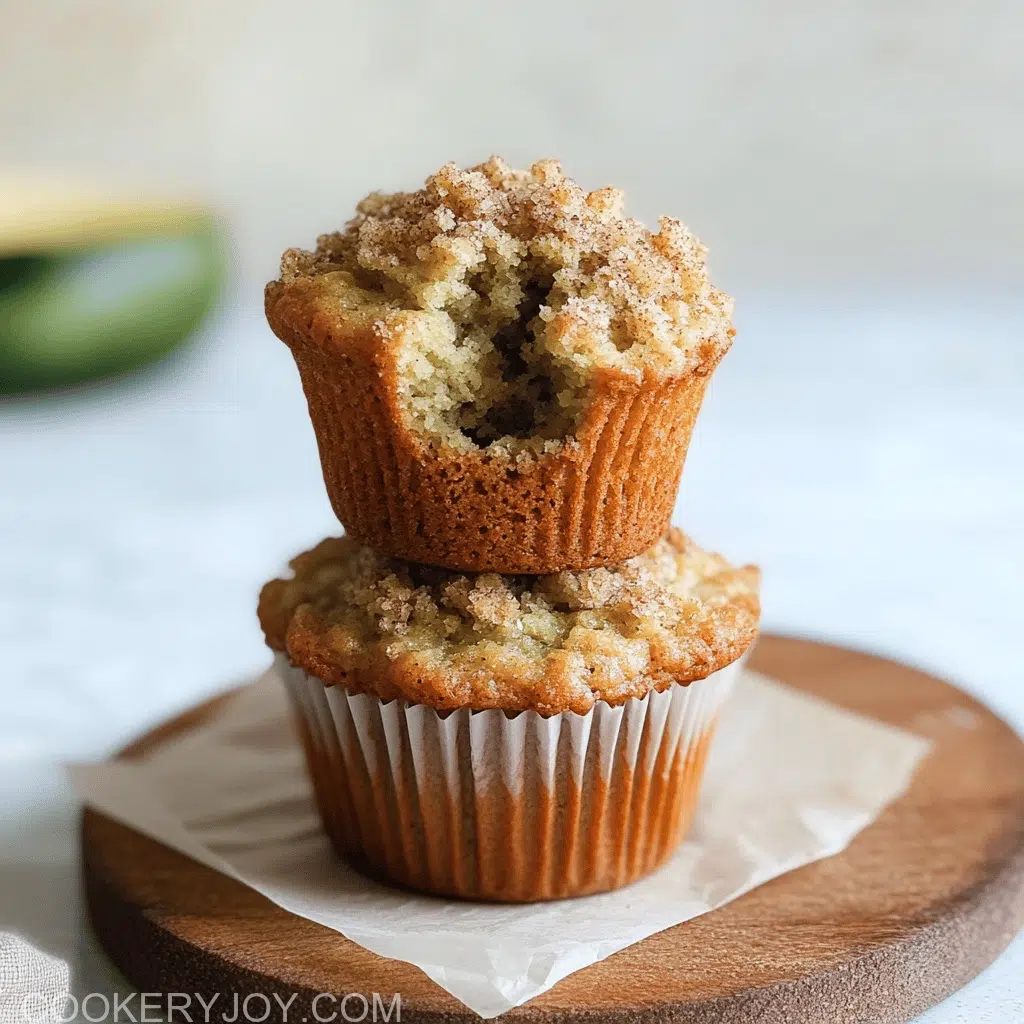 Cinnamon Zucchini Crumb Muffins