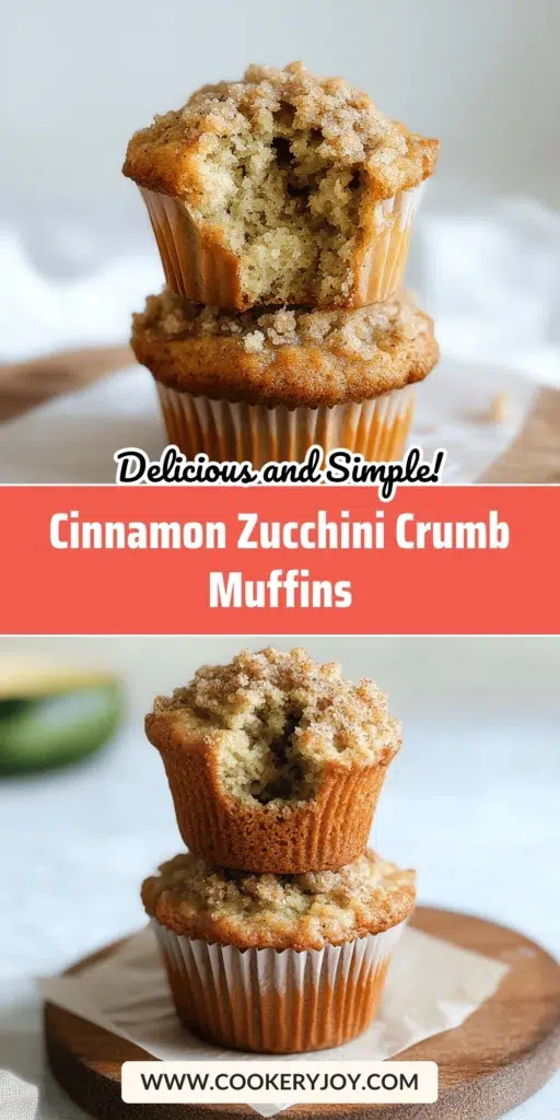 Cinnamon Zucchini Crumb Muffins