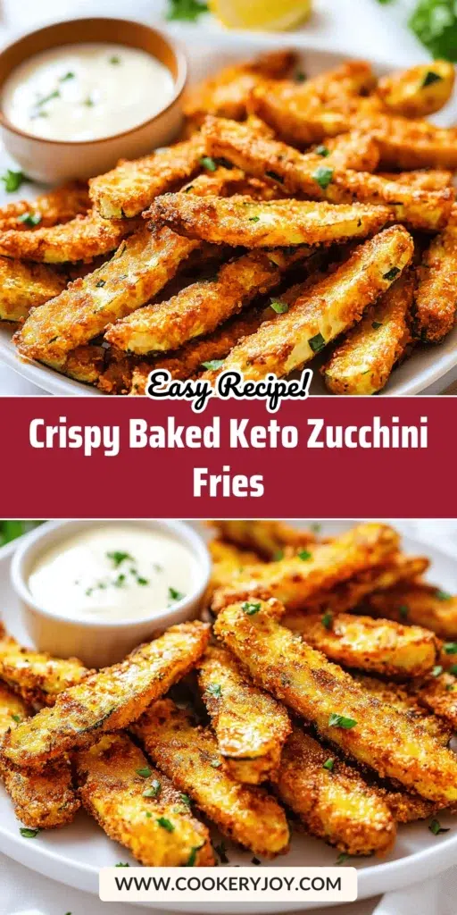 Crispy Baked Keto Zucchini Fries