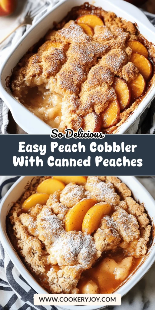 Peach Cobbler with Canned Peaches