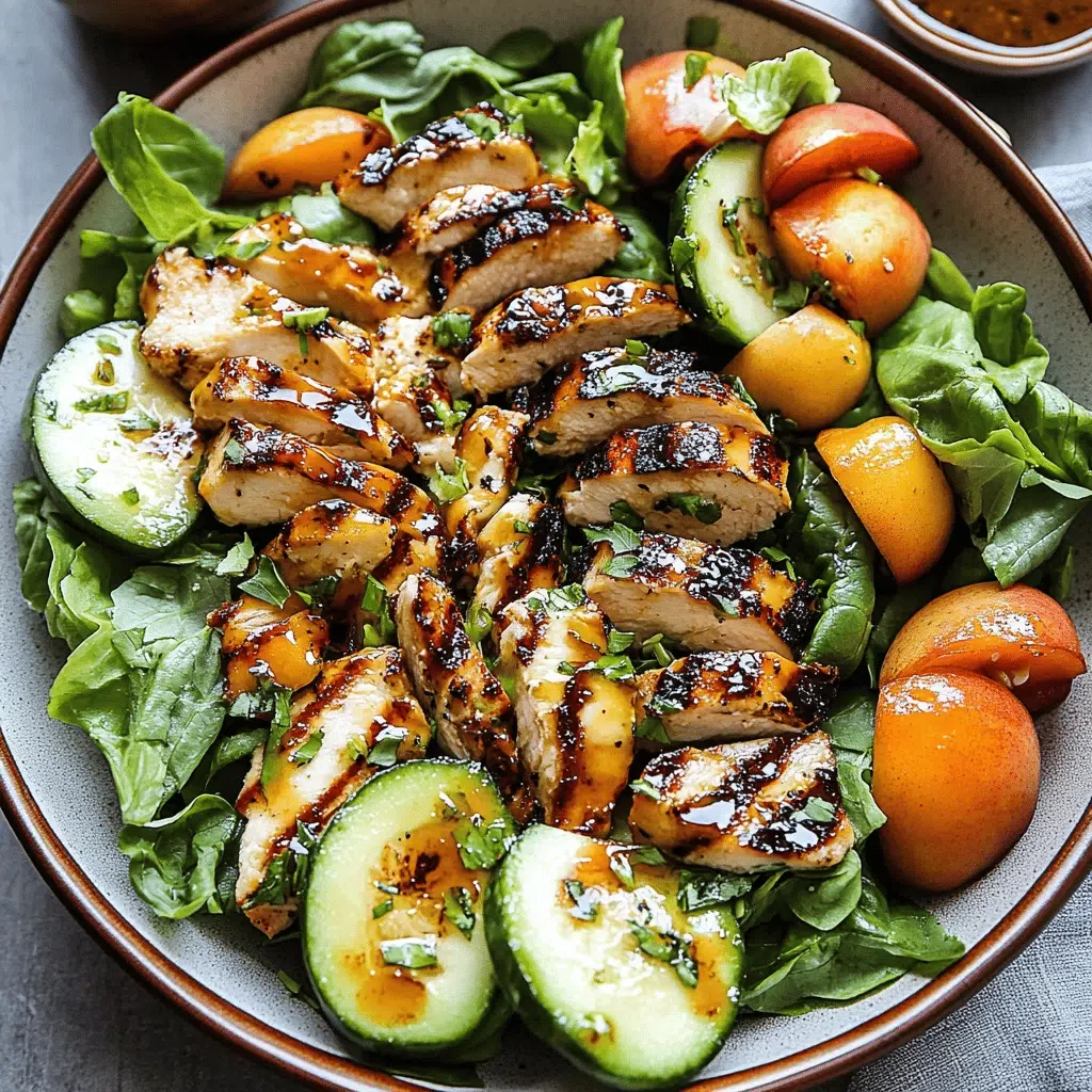 Grilled Chicken and Peach Salad
