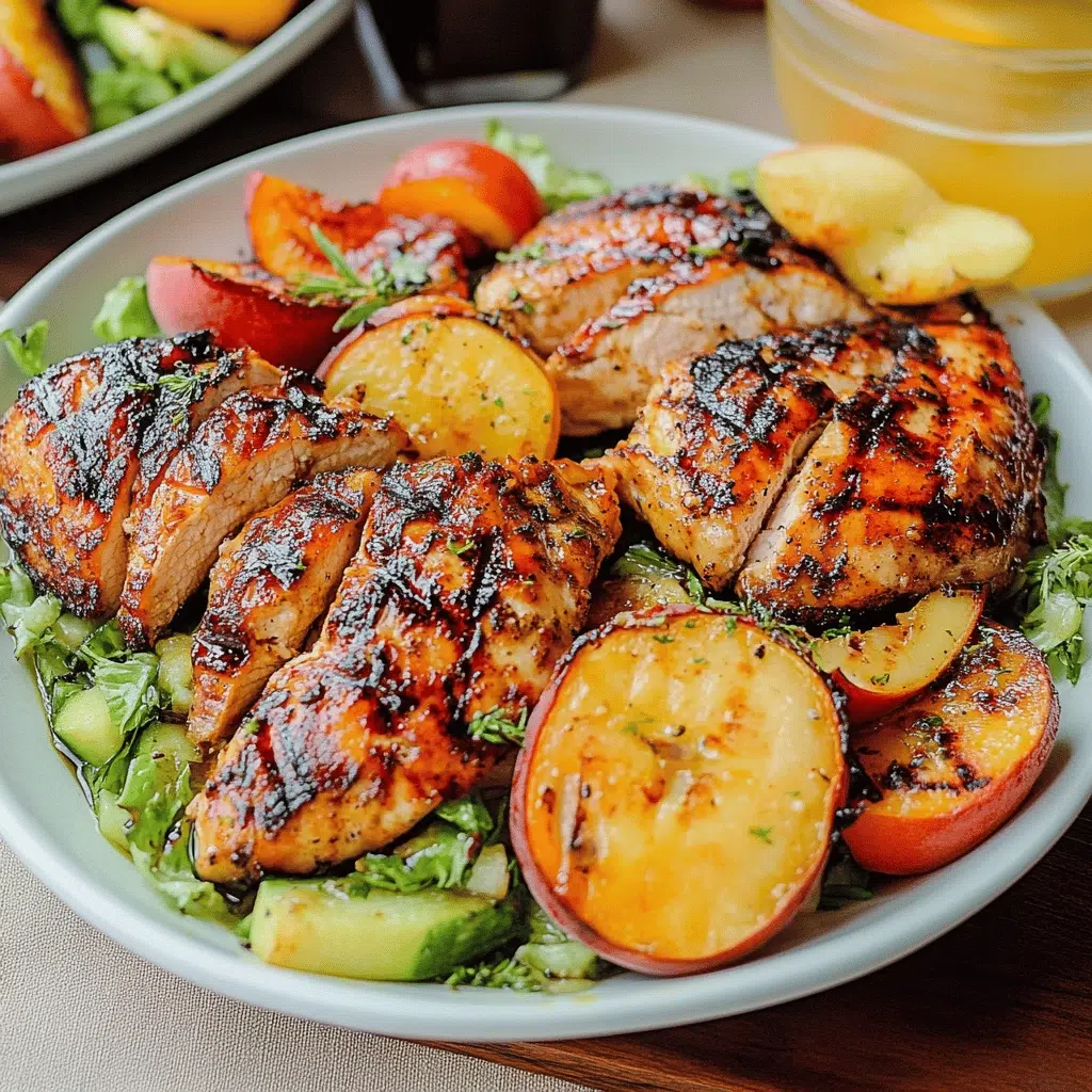 Grilled Chicken and Peaches