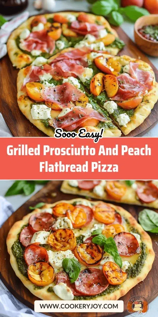 Grilled Prosciutto and Peach Flatbread Pizza