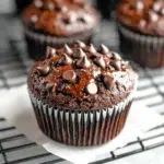 Healthy & Moist Chocolate Zucchini Muffins