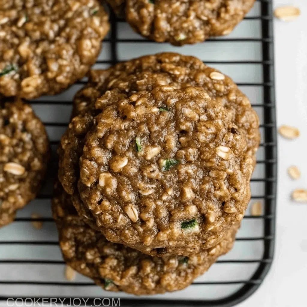 Healthy Zucchini Oatmeal Cookies