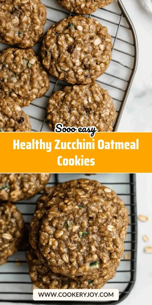 Healthy Zucchini Oatmeal Cookies