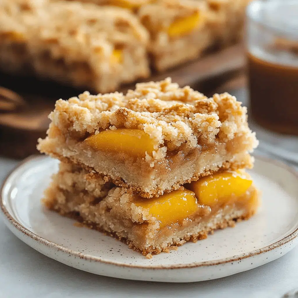 Homemade Peach Crumb Bars