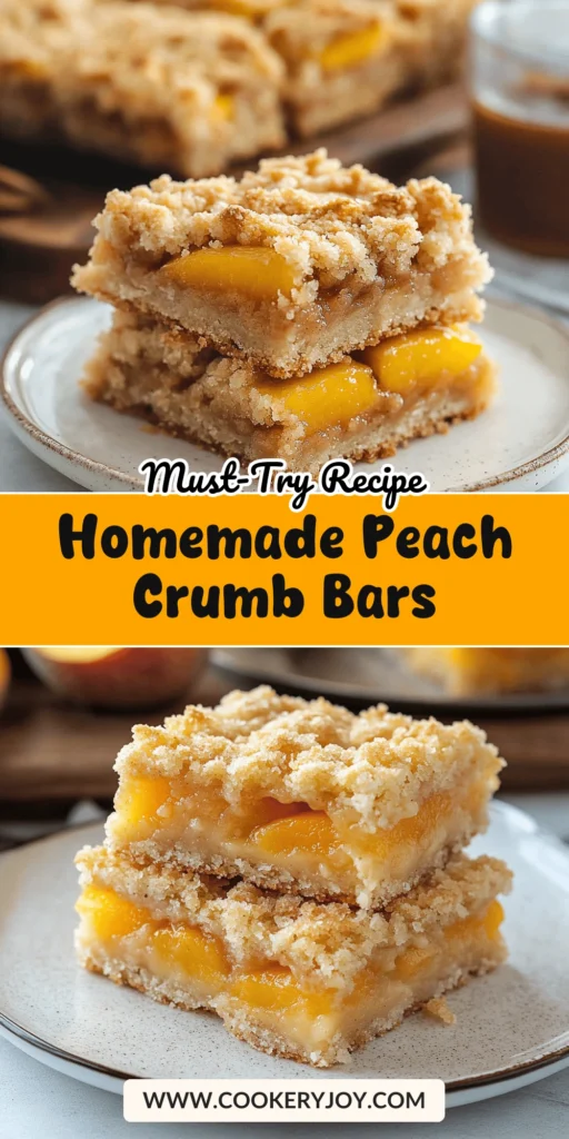 Homemade Peach Crumb Bars