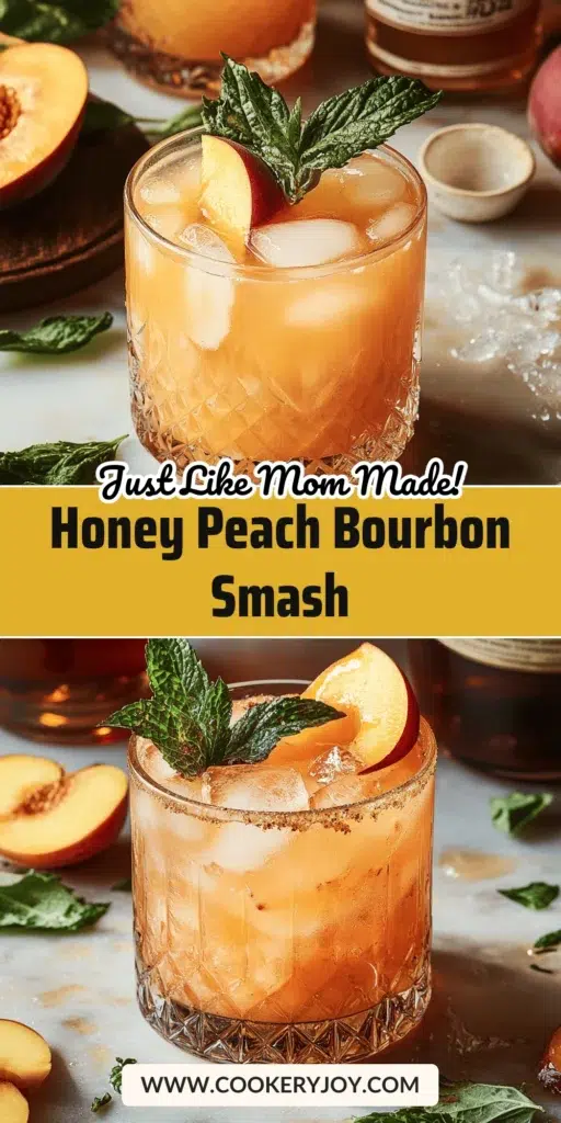 Honey Peach Bourbon Smash