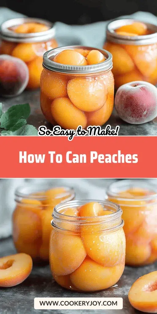 How to Can Peaches