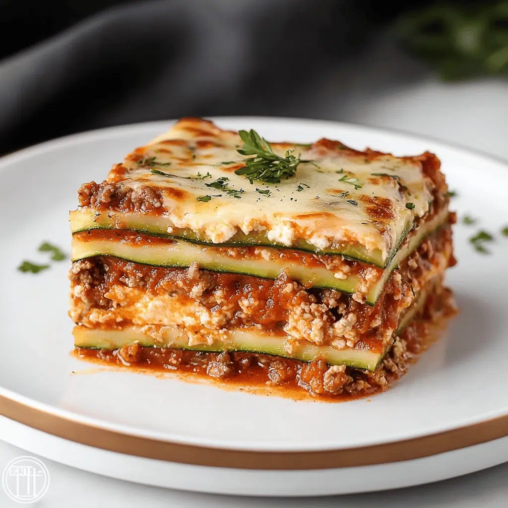 Keto Lasagna With Zucchini Noodles