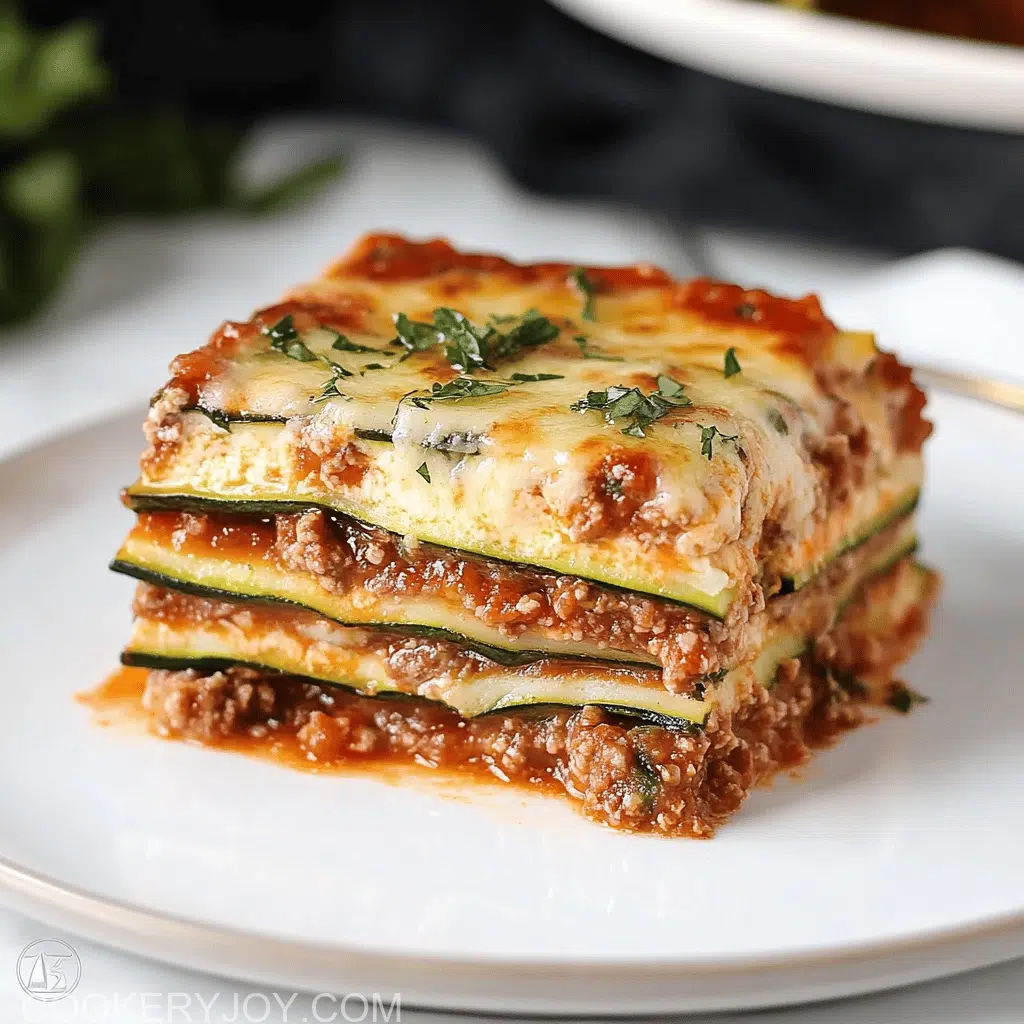 Keto Lasagna With Zucchini Noodles