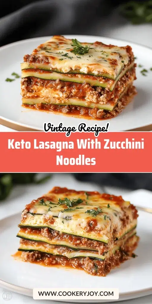 Keto Lasagna With Zucchini Noodles
