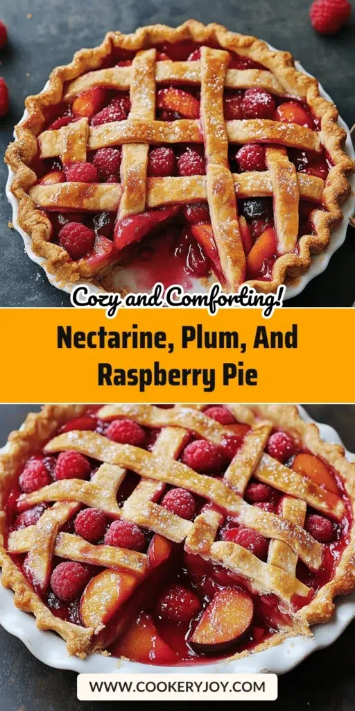 Nectarine Plum and Raspberry Pie
