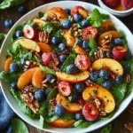 Peach Blueberry Spinach Salad