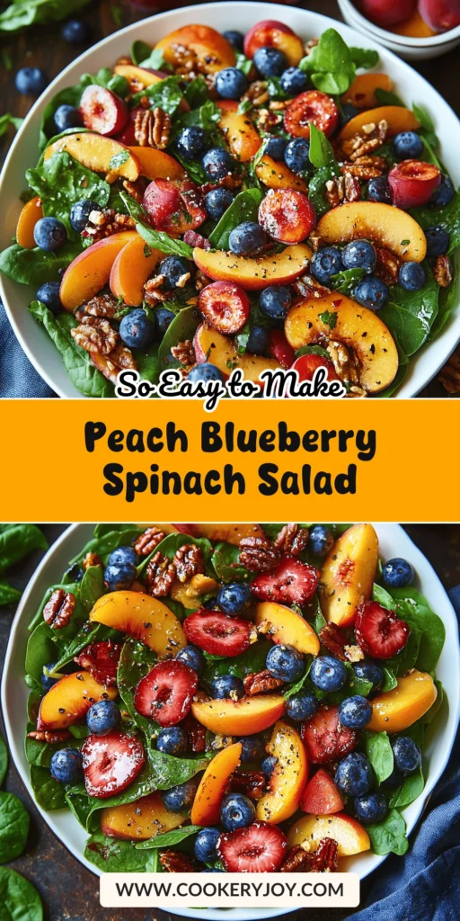 Peach Blueberry Spinach Salad