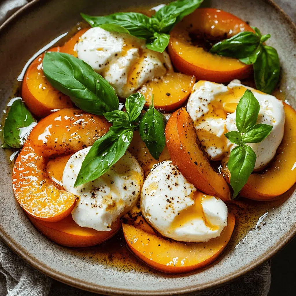 Peach Burrata Caprese