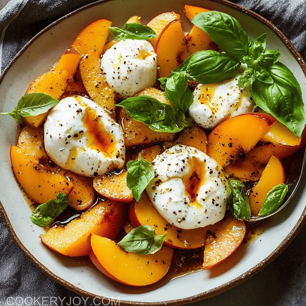 Peach Burrata Caprese