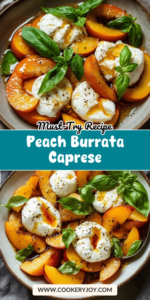 Peach Burrata Caprese