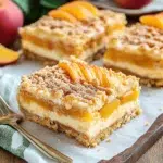 Peach Cobbler Cheesecake Bars