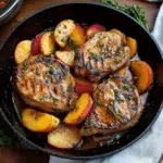 Peach Stuffed Pork Chops