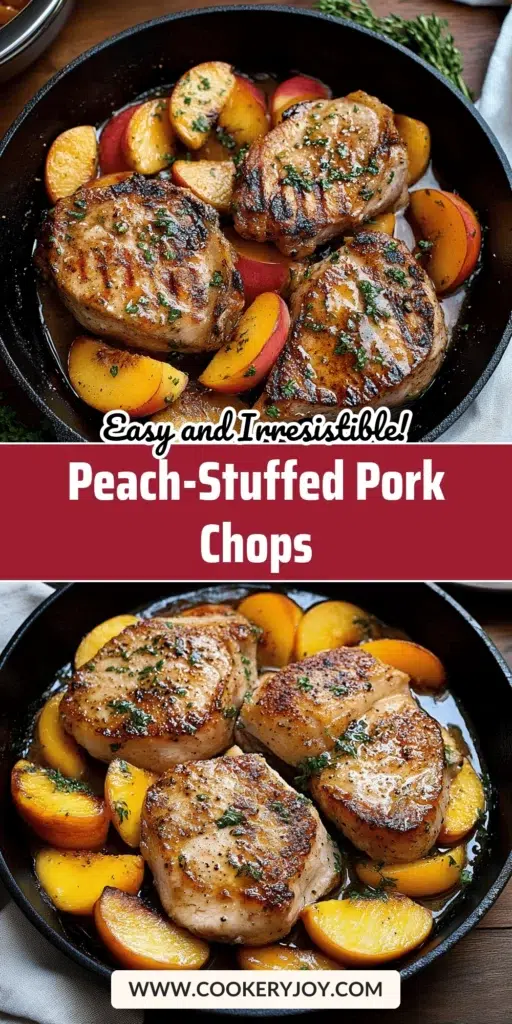 Peach Stuffed Pork Chops