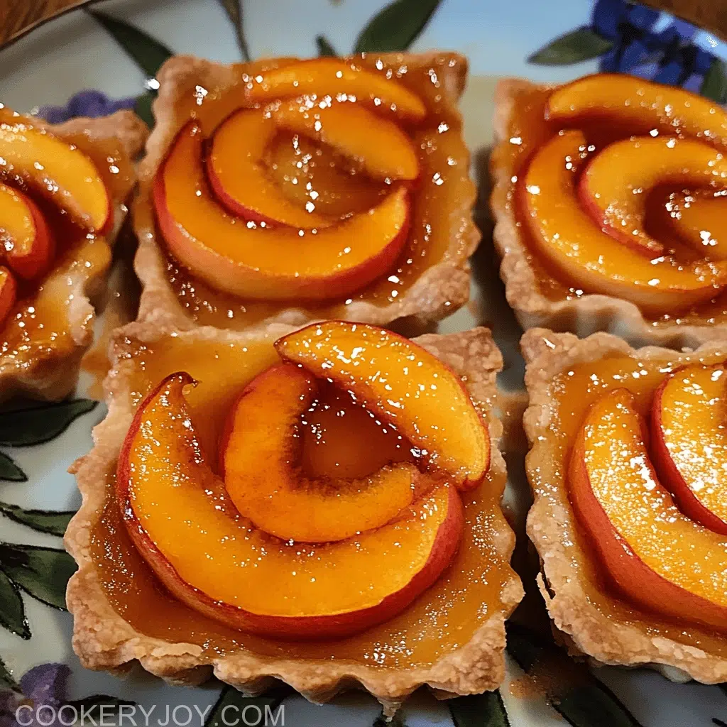 Peach Tartlets with Apricot Glaze