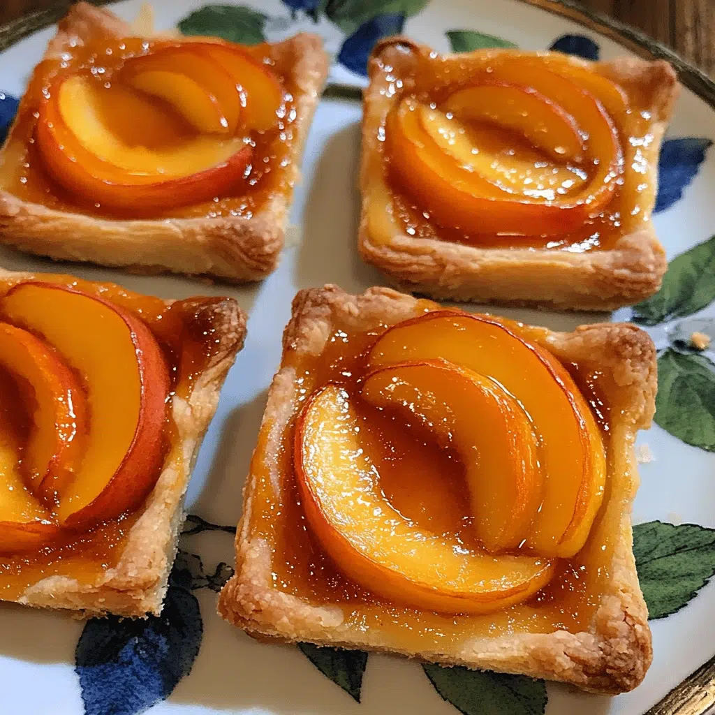 Peach Tartlets with Apricot Glaze