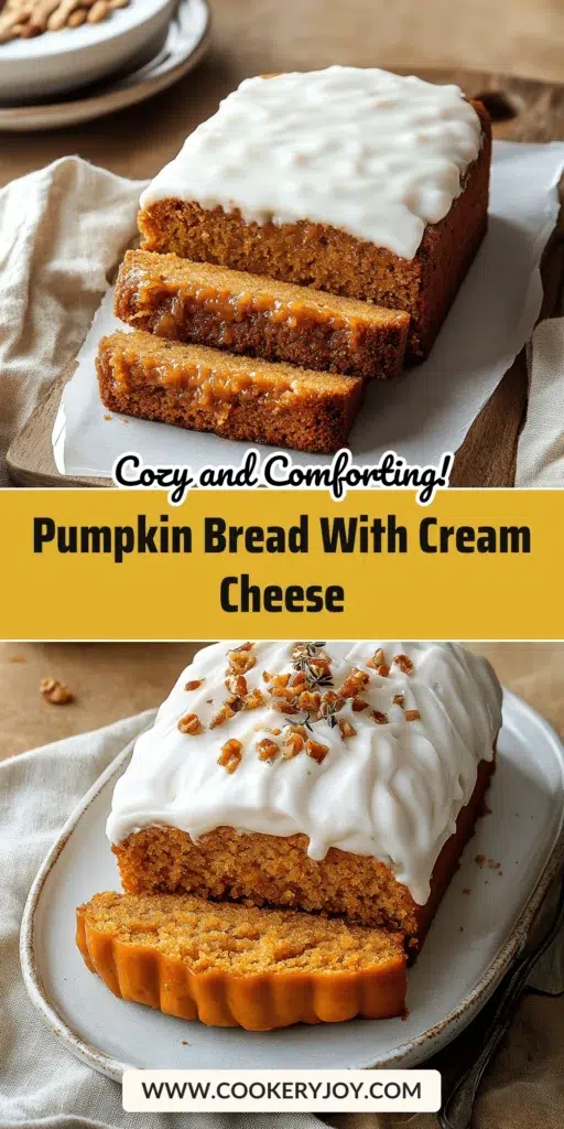 Pumpkin bread with cream cheese