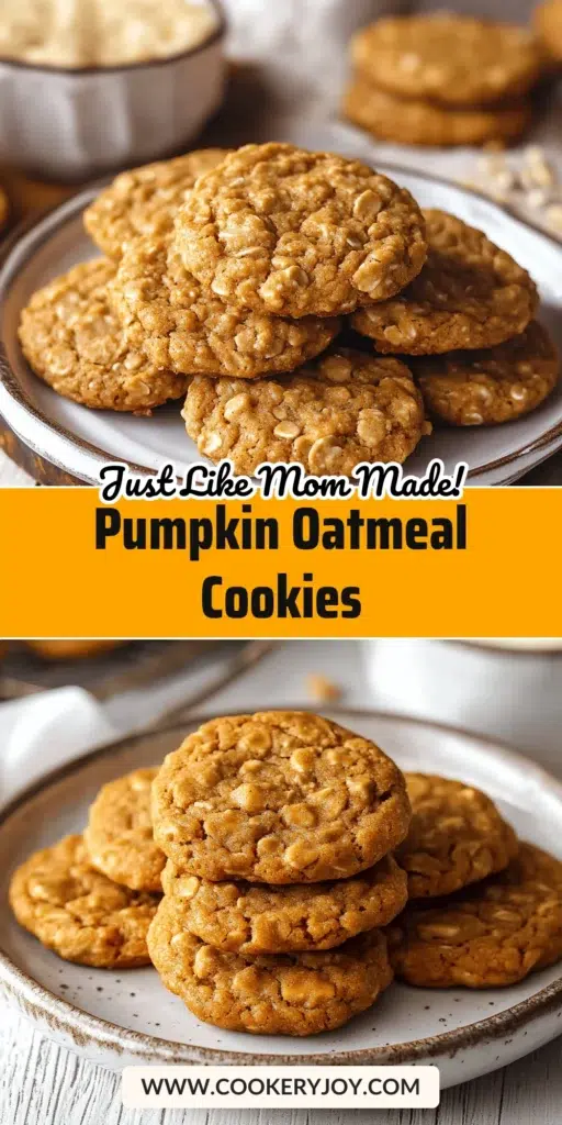 Pumpkin Oatmeal Cookies