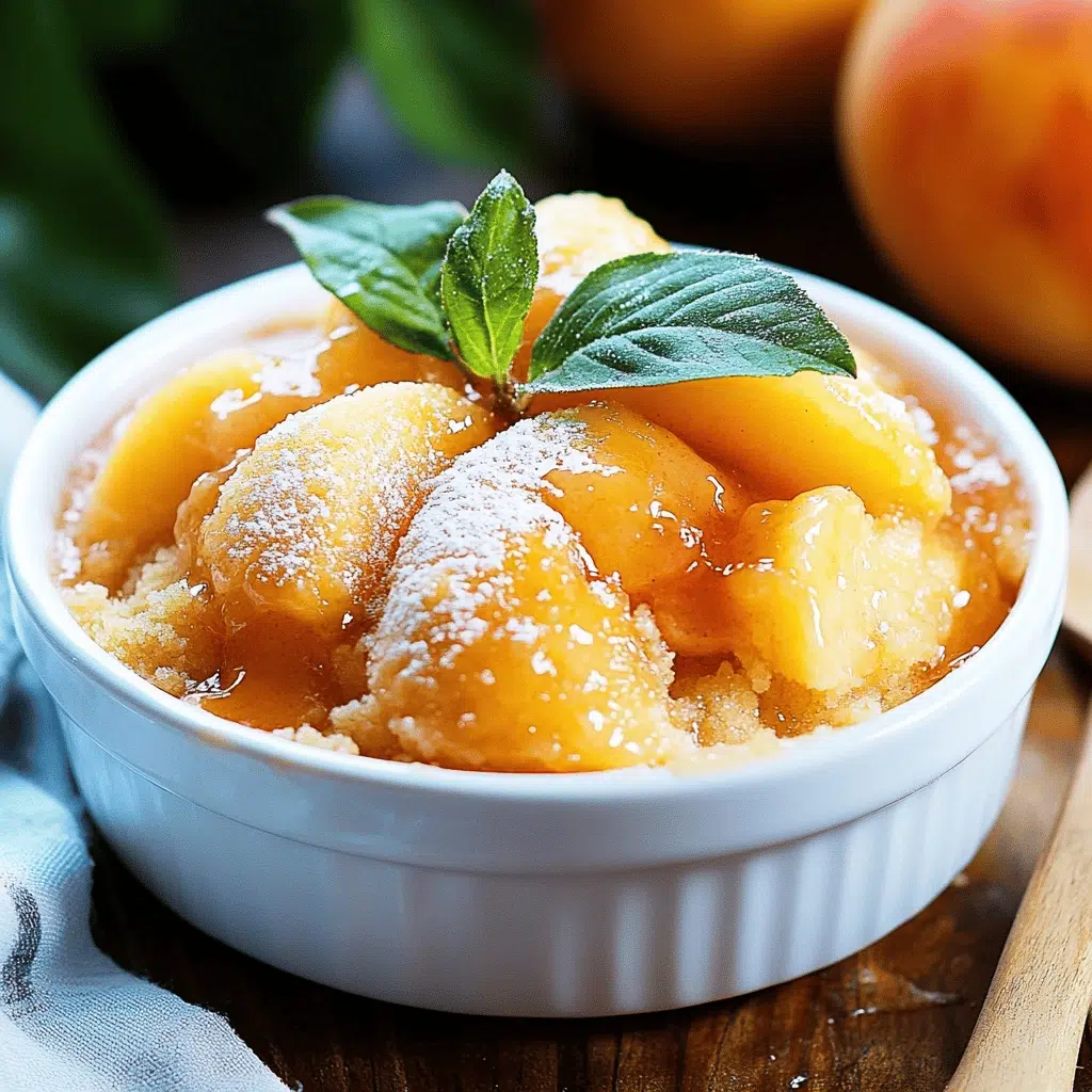 Slow Cooker Peach Cobbler