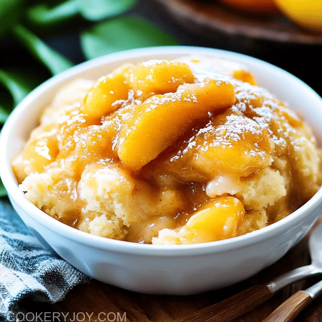 Slow Cooker Peach Cobbler