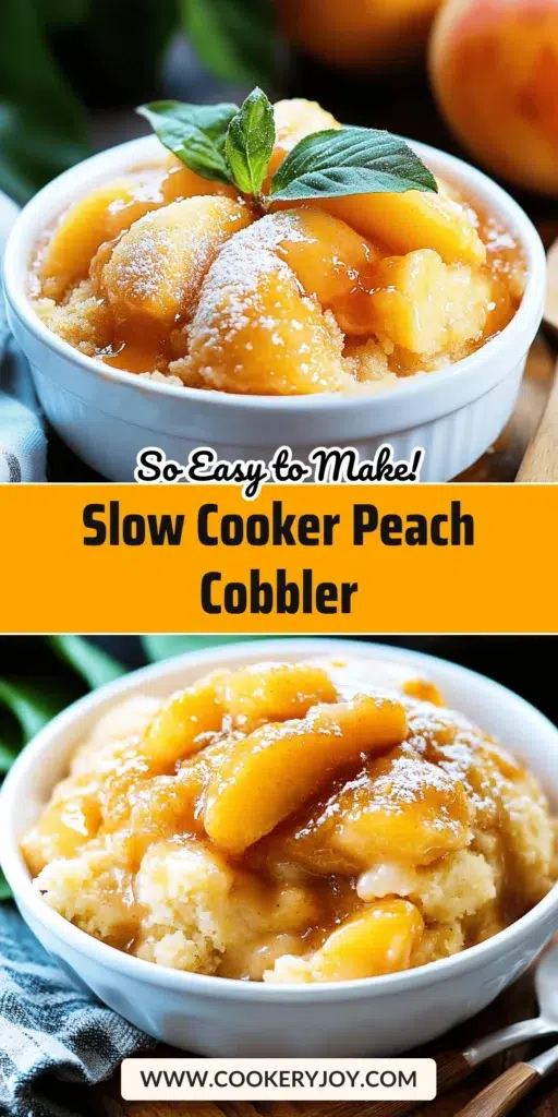 Slow Cooker Peach Cobbler