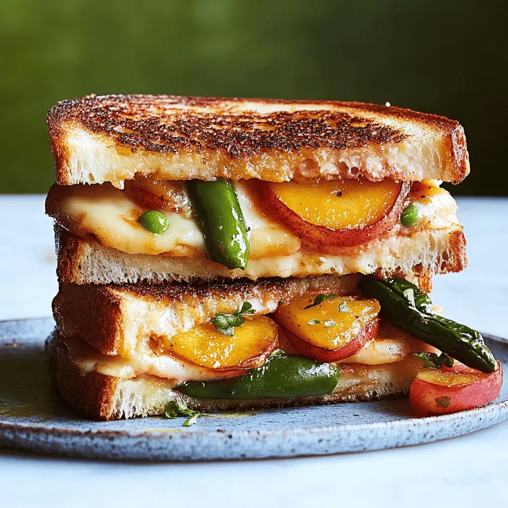 Smashed Peach and Poblano Grilled Cheese