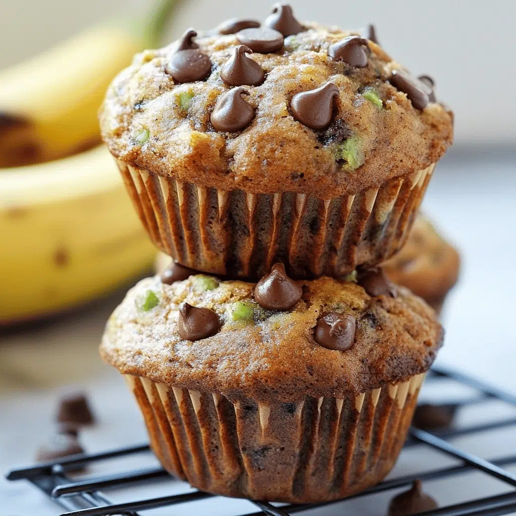Zucchini Banana Chocolate Chip Muffins