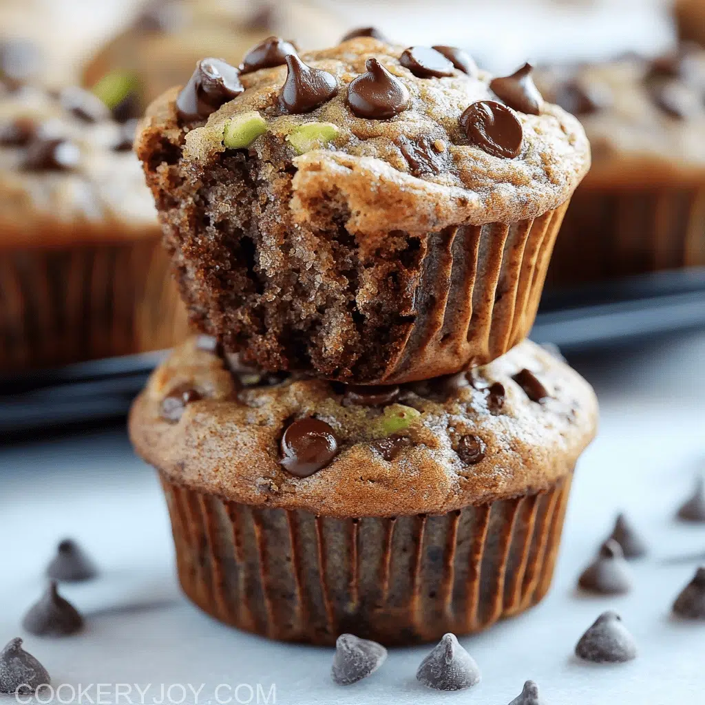 Zucchini Banana Chocolate Chip Muffins